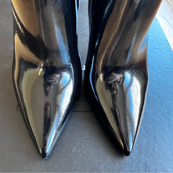 Yves Saint Laurent YSL Opyum 110 Logo Heel Ankle Booties Black EU 36 NWT - Picture 5 of 16